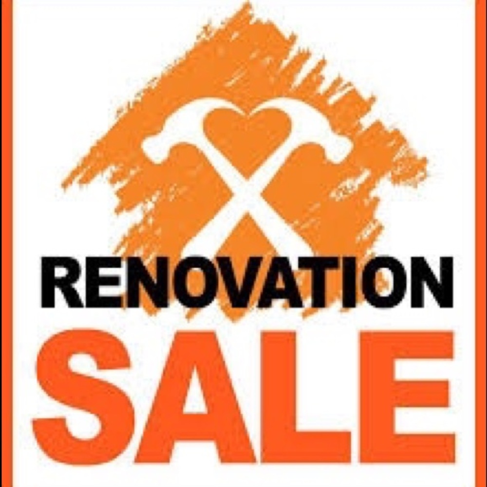 Renovation sale!  40% off 4 items or more.